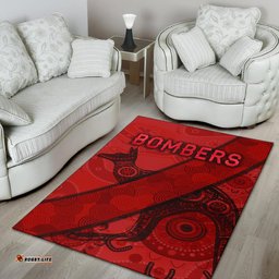 essendon area rug indigenous bombers red tee aussie