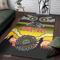 Custom Personalised Panthers Area Rug Go The Mighty Penrith Aboriginal