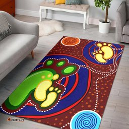 Aboriginal Area Rug Mom and Son Footprint Aboriginal Style