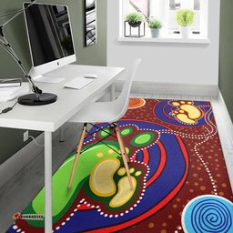 Aboriginal Area Rug Mom and Son Footprint Aboriginal Style