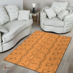 Area Rug Ostrich Rug Kangaroo With Boomerang