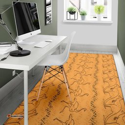 Area Rug Ostrich Rug Kangaroo With Boomerang
