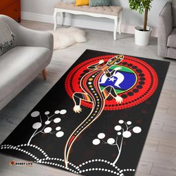 aboriginal area rug lizard and the torres strait islander flag tee aussie