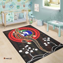 aboriginal area rug lizard and the torres strait islander flag tee aussie