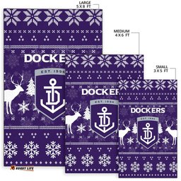 Fremantle Football Club Area Rug Christmas Ugly Style