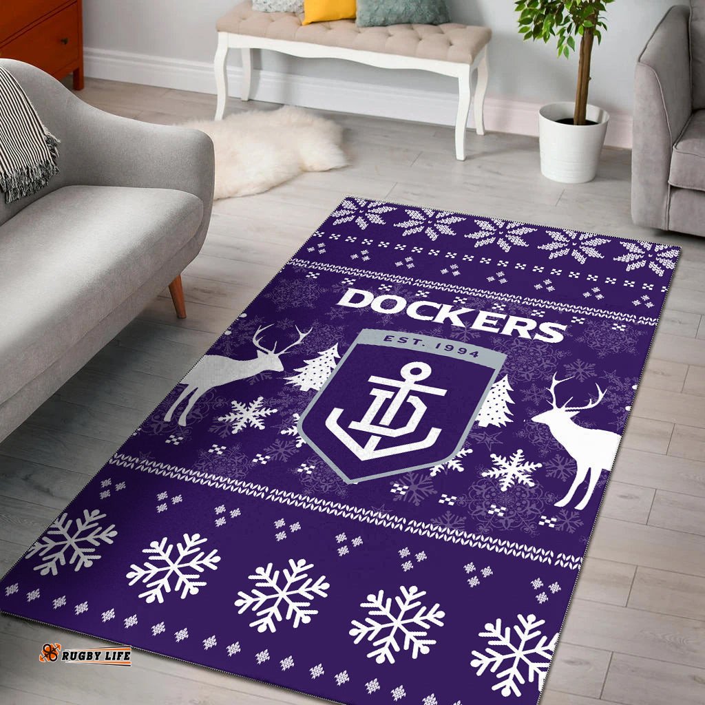 Fremantle Football Club Area Rug Christmas Ugly Style