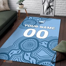 custom personalised sydney area rug indigenous dot painting art tee aussie