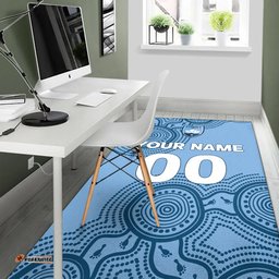 custom personalised sydney area rug indigenous dot painting art tee aussie