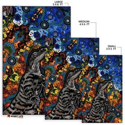 Aboriginal Lizard Tribal Area Rug
