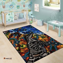 Aboriginal Lizard Tribal Area Rug