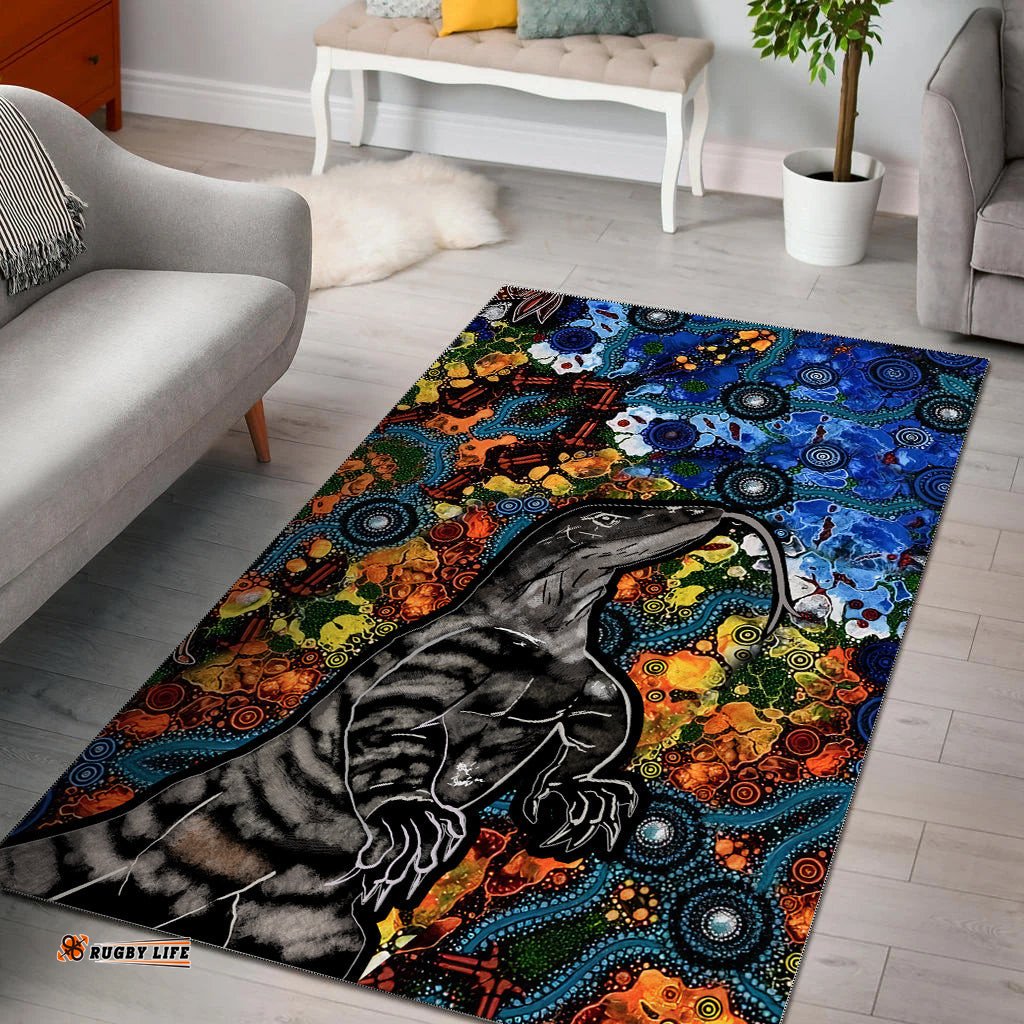 Aboriginal Lizard Tribal Area Rug
