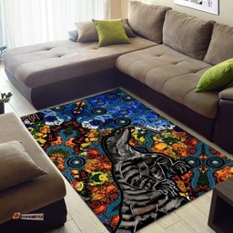 Aboriginal Lizard Tribal Area Rug