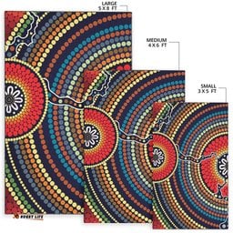 Area Rug Aboriginal Dot Painting Rug Ver11