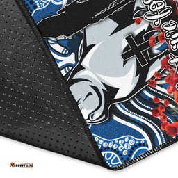 canterbury bankstown bulldogs area rug anzac day poppy flowers with aboriginal tee aussie