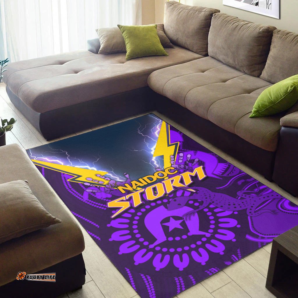 naidoc melbourne storm area rug naidoc patterns tee aussie