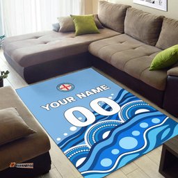 custom personalised melbourne area rug indigenous dot painting art tee aussie