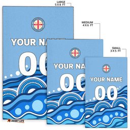 custom personalised melbourne area rug indigenous dot painting art tee aussie