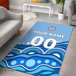 custom personalised melbourne area rug indigenous dot painting art tee aussie