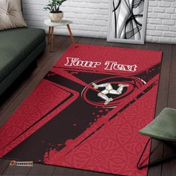Custom Text Isle Of Man Rugby Personalised Area Rug Isle Of Man Rugby
