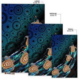 Turtle Area Rug Aboriginal No.4