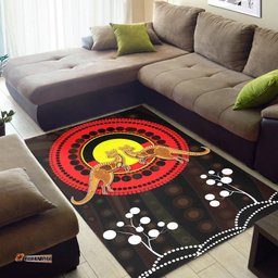 Aboriginal Area Rug Kangaroo and Aboriginal flag