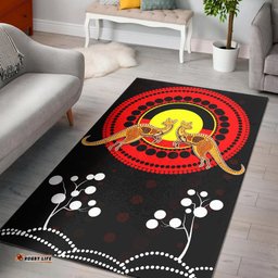 Aboriginal Area Rug Kangaroo and Aboriginal flag