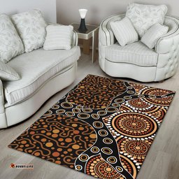Area Rug Aboriginal Dot Art Painting With Tree
