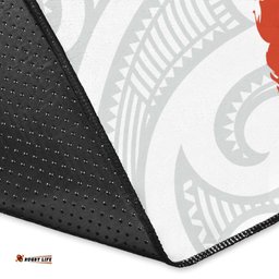 ANZAC Maori Area Rug Silver Fern Lest For Get