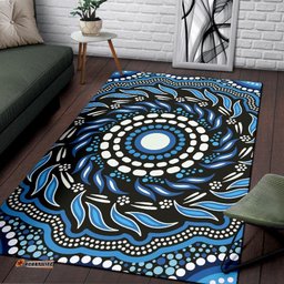 aboriginal area rug indegenous dot painting art tee aussie