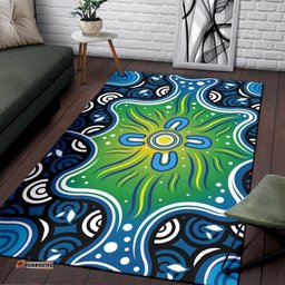 aboriginal area rug indegenous dot painting art tee aussie