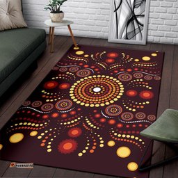 aboriginal area rug indegenous dot painting art tee aussie