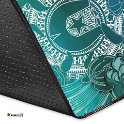 Custom Aboriginal Area Rug Torres Strait Islands in Wave
