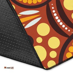 Aboriginal Area Rug Landscape and The Sun Dot Painting Art