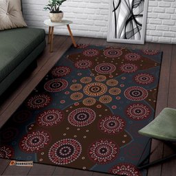 Area Rug Aboriginal Dot Painting Rug Ver02