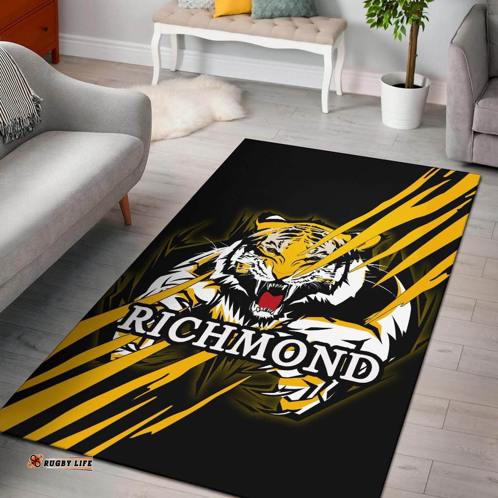 richmond tigers area rug tee aussie