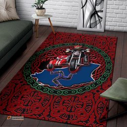 Isle of Man Tourist Trophy races Area Rug Sidecar Special Version