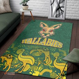 Wallabies Rugby Area Rug Wallabies Aboriginal With Animals Area Rug