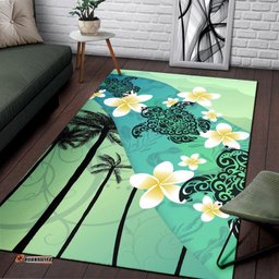 Turtle Plumeria Area Rug