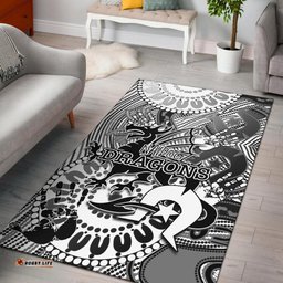 NAIDOC St. George Illawarra Dragons Area Rug NAIDOC Patterns White Style
