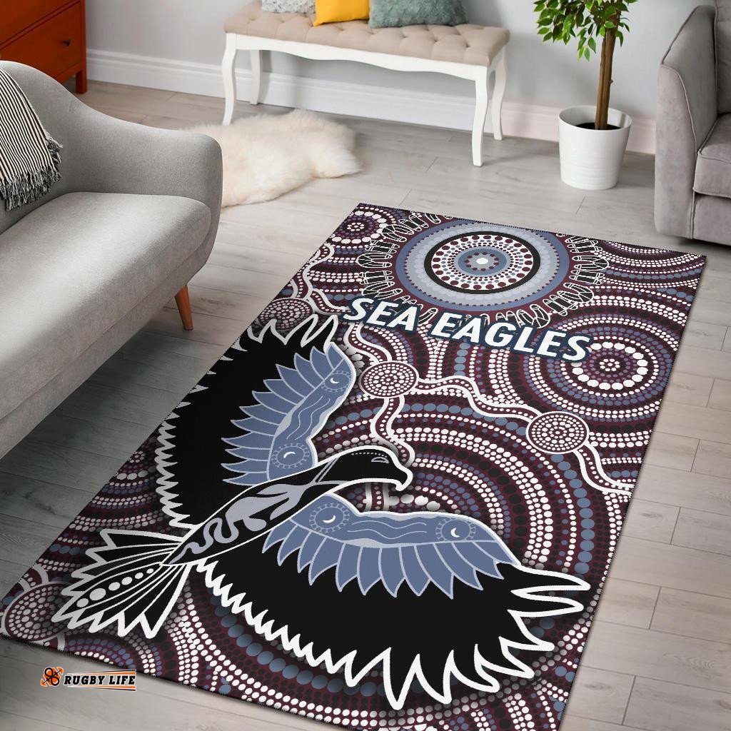 warringah area rug sea eagles indigenous tee aussie