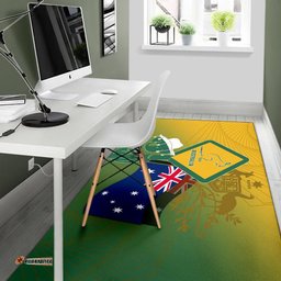 Area Rug Aus Flag and Coat Of Arms Rug Kangaroo and Koala Sign