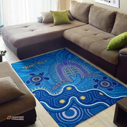 Torres Strait Personalised Area Rug Dhari And Turtle