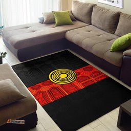Aboriginal Area Rug Aussie Indigenous Flag