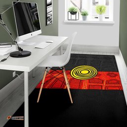 Aboriginal Area Rug Aussie Indigenous Flag