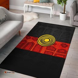 Aboriginal Area Rug Aussie Indigenous Flag