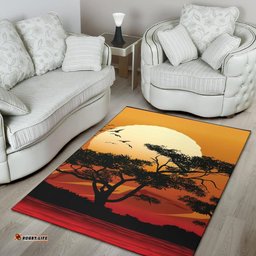 Area Rug Sunset And Tree In Australia
