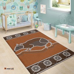 Aboriginal Area Rug DREAMTIME RAT Aboriginal Style