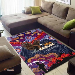 sea eagles rugby anzac aboriginal area rug manly warringah sea eagles with anzac day poppy flower area rug tee aussie