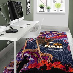 sea eagles rugby anzac aboriginal area rug manly warringah sea eagles with anzac day poppy flower area rug tee aussie