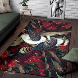area rug kookaburra rug waratah flowers painting tee aussie